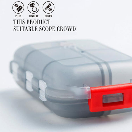Travel Pill Case – 10-Compartment Vitamin & Medicine Storage Box