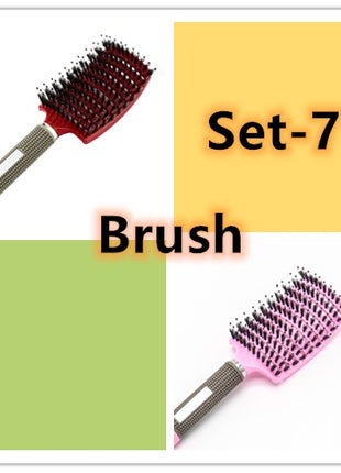 Hairbrush Anti Klit Brushy Haarborstel Women Detangler Hair Brush Bristle Nylon Scalp Massage  Teaser Hair Brush Comb