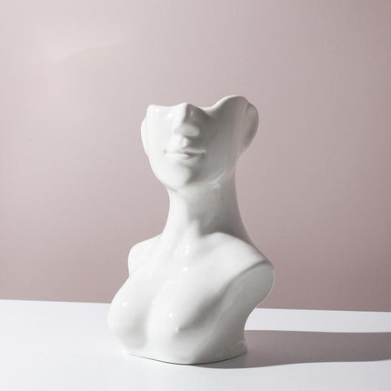 Human Body Shape Ceramic Vase — Effortless Cleaning