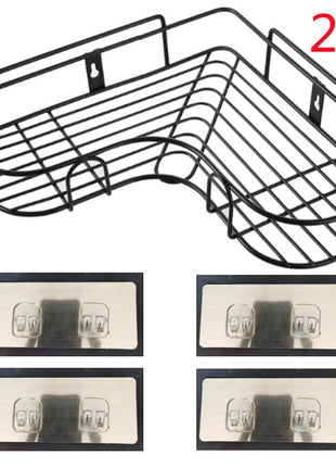 Punch-Free Wall Mount Tripod Shelf for Bathroom & Kitchen