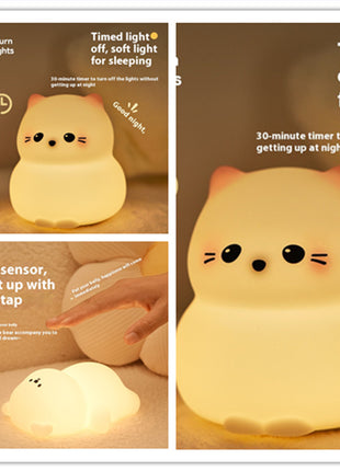 USB Rechargeable LED Colorful Timing Atmosphere Silicone Light