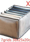 6pcs Grey / 7grids 36x25x20cm