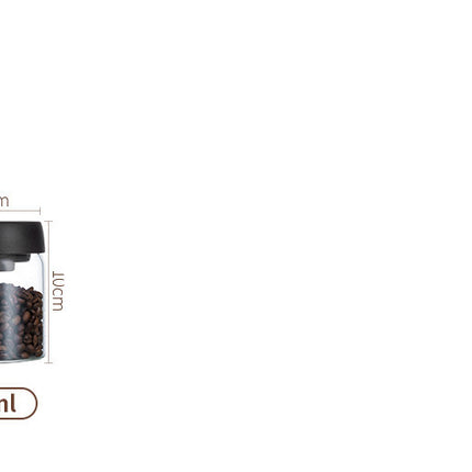 Glass Storage Jar for Coffee and Nuts Vacuum Sealed