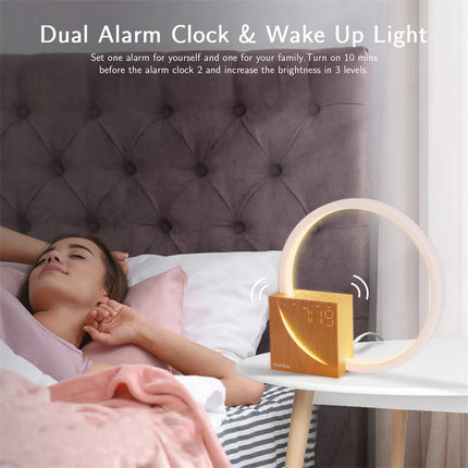 Touch Bedside Lamp with Natural Sounds & Alarm Clock
