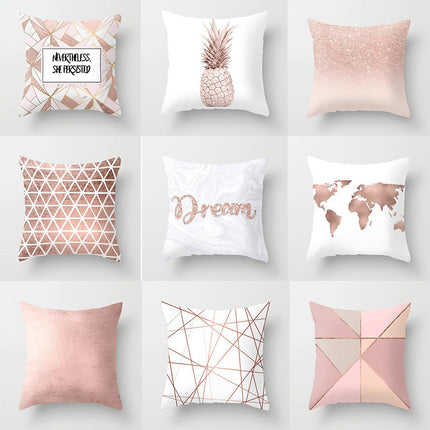 Pink sofa cushion cushion pillowcase — Organized Living