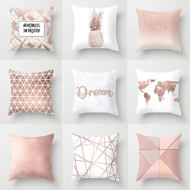 Pink sofa cushion cushion pillowcase — Organized Living