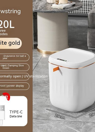 Smart Trash Can With Lid For Bedroom And Living Room Kitchen Storage Box Trash Can Induction Small Car Box Automatic Smart Dustbin Smart Trash Bin