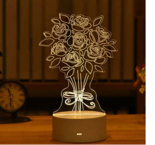 Romantic 3D LED Lamp – Room & Holiday Decoration