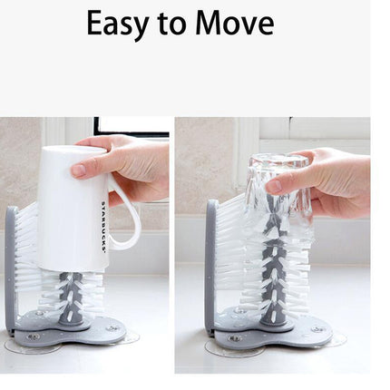 Creative suction wall lazy cup brush glass cleaning