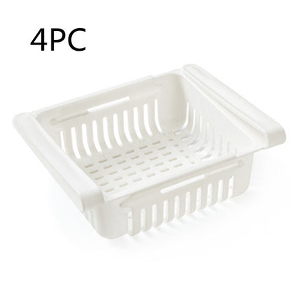 Refrigerator Storage Basket Stretchable Multifunction Kitchen Refrigerat