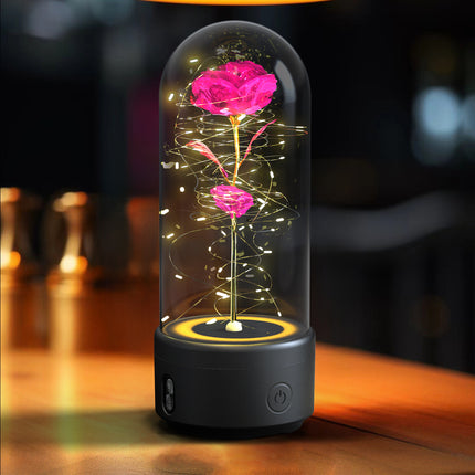 2-in-1 Rose LED Light and Bluetooth Speaker