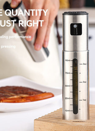 Stainless Steel Oil Spray Bottle – Press Pump Cooking & BBQ Gadget