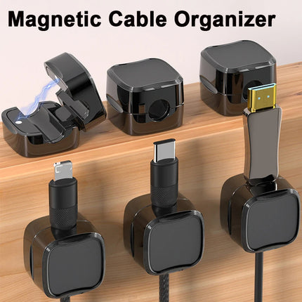 Adjustable Magnetic Cable Clip Under Desk Organizer