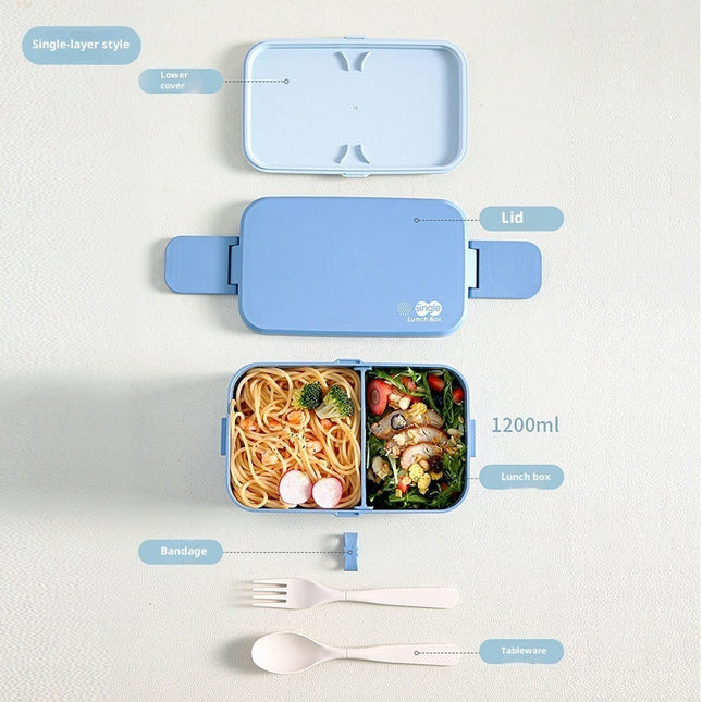 Microwave-Safe Bamboo Fiber Lunch Box with Compartments