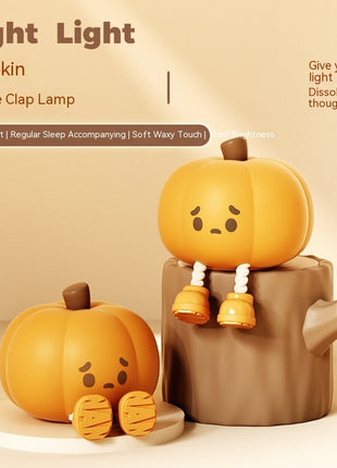 Home Decor Halloween Pumpkin Night Light Cute Soft Silicone Lamp Touch  Dimmable Rechargeable Bedside Decor Light Kids Gifts Halloween Decorations