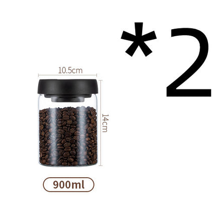 Glass Storage Jar for Coffee and Nuts Vacuum Sealed