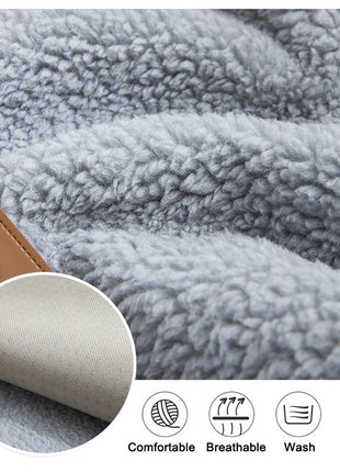 Modern Solid Color Winter Lamb Wool Sofa Towel Thicken Plush Soft And Smooth Sofa Covers For Living Room Anti-slip Couch Cover