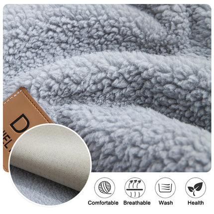 Modern Solid Color Winter Lamb Wool Sofa Towel