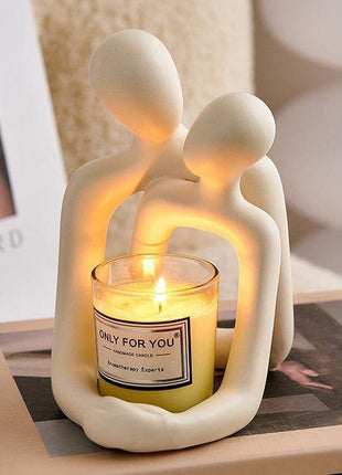 Heartwarming Loving Couple Resin Statue - A Timeless Modern Home Decor Accent For Bookshelves, Office Desks, And Nightstands Valentine's Day Gift