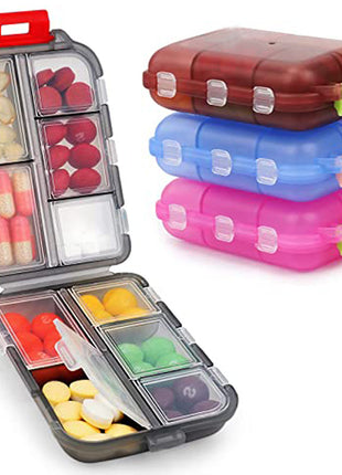 Travel Pill Case – 10-Compartment Vitamin & Medicine Storage Box