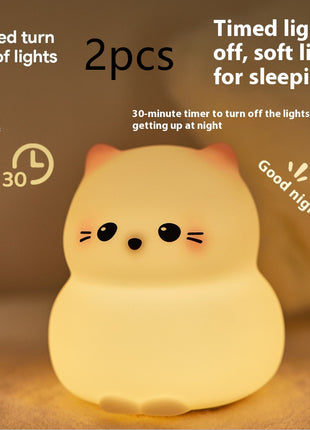 USB Rechargeable LED Colorful Timing Atmosphere Silicone Light