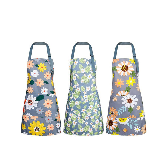 Printed Halter Neck Kitchen Apron with Stain Protection