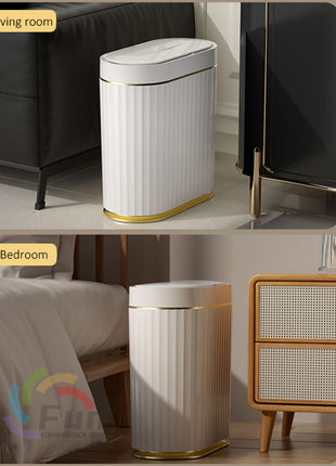 Smart Trash Can With Lid For Bedroom And Living Room Kitchen Storage Box Trash Can Induction Small Car Box Automatic Smart Dustbin Smart Trash Bin