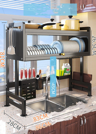 Kitchen Sink Storage Rack – Modern Metal Dish Drying Organizer