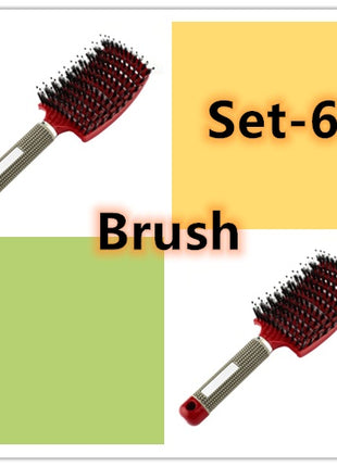 Hairbrush Anti Klit Brushy Haarborstel Women Detangler Hair Brush Bristle Nylon Scalp Massage  Teaser Hair Brush Comb
