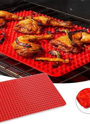 Non-Stick Silicone Pyramid Cooking Mat Baking Mat With Grid Versatile Oven BBQ Cooking Mat Heat-Resistant Mat Kitchen Tools Kitchen Gadgets