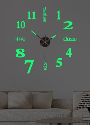 3D Wall Decal Decorative Clock -  acrylic material