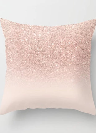 Rose Gold Geometric & Quote Cushion Cover – Peach Skin Pillowcase
