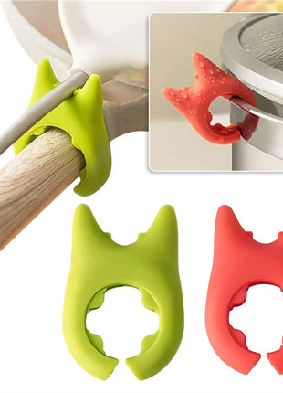 Multifunctional Spatula Holder Silicone Anti-overflow Spoon Holder Cooking Pot Anti-scalding Clip Kitchen Gadgets
