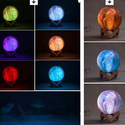 3D Printed Lunar Night Light Creative Decorative Lamp
