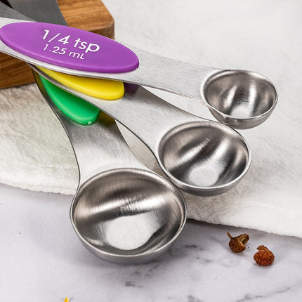 Stainless Steel Magnetic Double Head Measuring Spoon Set