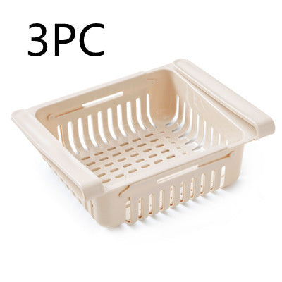 Refrigerator Storage Basket Stretchable Multifunction Kitchen Refrigerat