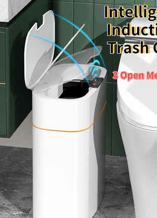 Smart Trash Can With Lid For Bedroom And Living Room Kitchen Storage Box Trash Can Induction Small Car Box Automatic Smart Dustbin Smart Trash Bin