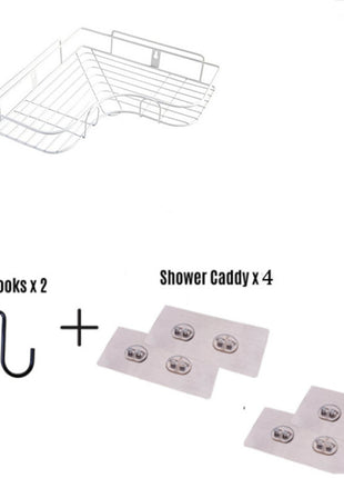 Punch-Free Wall Mount Tripod Shelf for Bathroom & Kitchen