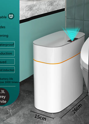 Smart Trash Can With Lid For Bedroom And Living Room Kitchen Storage Box Trash Can Induction Small Car Box Automatic Smart Dustbin Smart Trash Bin