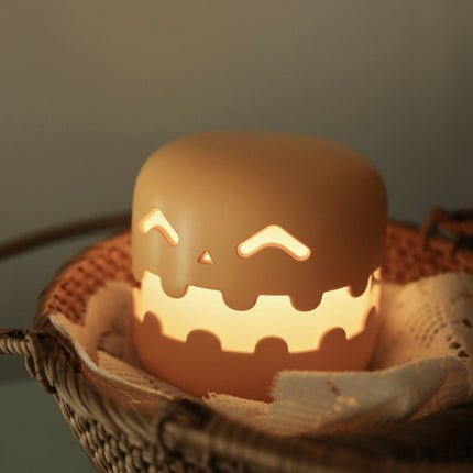 Cute Pumpkin LED Night Light – Halloween Bedside Lamp