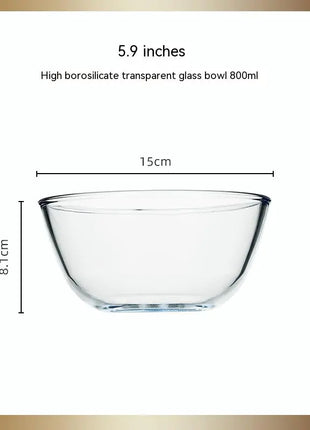 Transparent Glass Large Salad Bowl – Elegant & Versatile Dining
