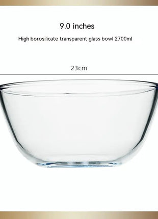 Transparent Glass Large Salad Bowl – Elegant & Versatile Dining