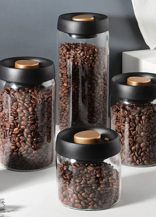 Vacuum Sealed Glass Storage Jar Set