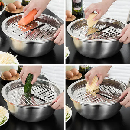 Stainless Steel Multi-functional Grater Set