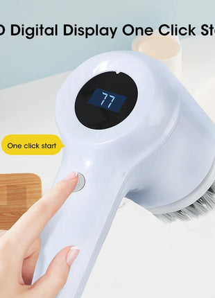 Rechargeable ergonomic handle Electric Spin Scrubber