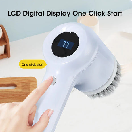Rechargeable ergonomic handle Electric Spin Scrubber