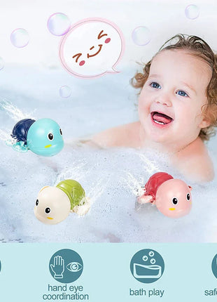 Baby Bath Toys – Wind-Up Whale &amp; Turtle Swimming Set