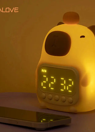 Capybara LED Night Light Alarm Clock