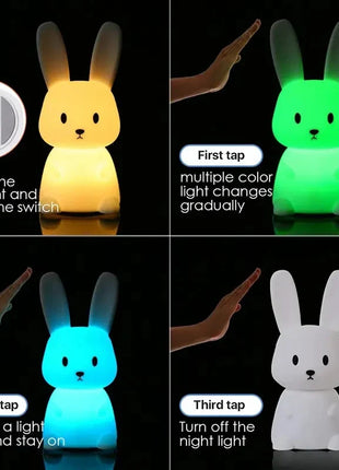 Cute Rabbit Touch Sensor LED Night Light