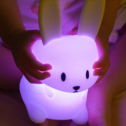 Cute Rabbit Touch Sensor LED Night Light — Soft Glow Bedside Light
